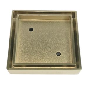 Square Tile Insert Grate - 115mm - Brushed Gold - NS