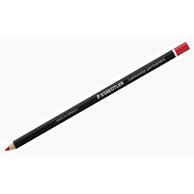 STAEDTLER Lumocolor Permanent Glasochrom Dry Marker Pencils - Red, Pack Of 12 - View #4