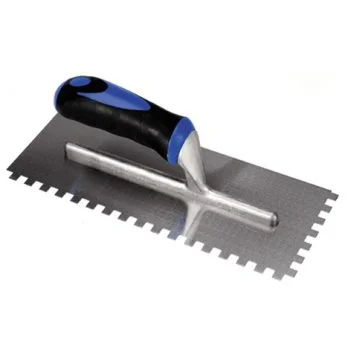 Bright Steel Trowel - 10mm Notch - Soft Grip - BAT