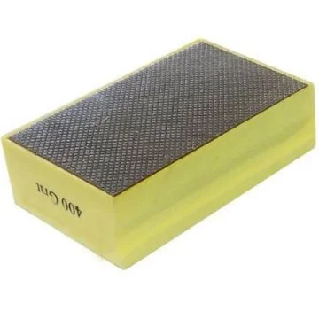 Diamond Hand Polishing Pad - 400 grit - Yellow - DTA