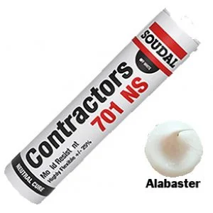 Contractors Silicone - Alabaster - 300ml Soudal