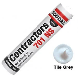 Contractors Silicone - Tile Grey - 300ml Soudal