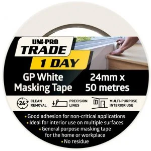 Uni-Pro Trade 1 Day Masking Tape - 24mm x 50m