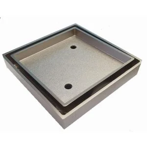 Square Tile Insert Grate - 115mm - Gun Metal - NS