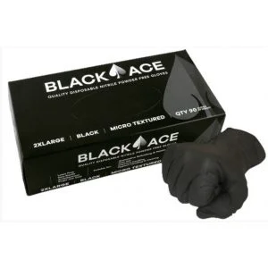 Black Ace Nitrile Gloves - Medium - 100 pack