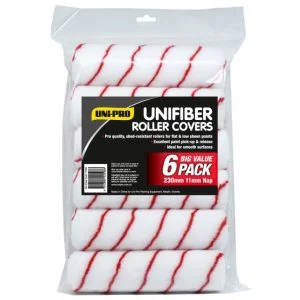 Uni-Pro 230mm Unifiber Roller Cover 6 Pack