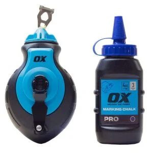 Ox Pro Aluminium Kevlar Chalk Line Reel & Refill